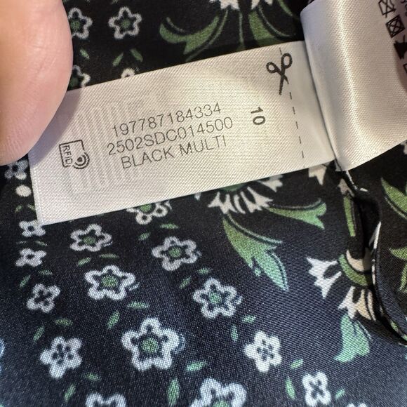 VERONICA BEARD Ashlynn Daisy Floral Stretch Silk Crepe Top Blouse Size 10 NWT - Picture 12 of 12